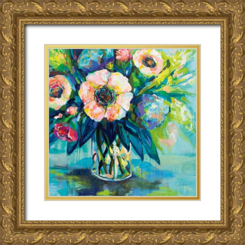 Vibrance Gold Ornate Wood Framed Art Print with Double Matting by Vertentes, Jeanette