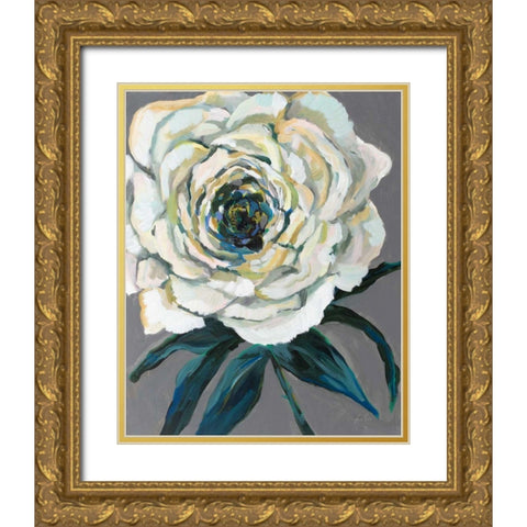 Rose Gold Ornate Wood Framed Art Print with Double Matting by Vertentes, Jeanette