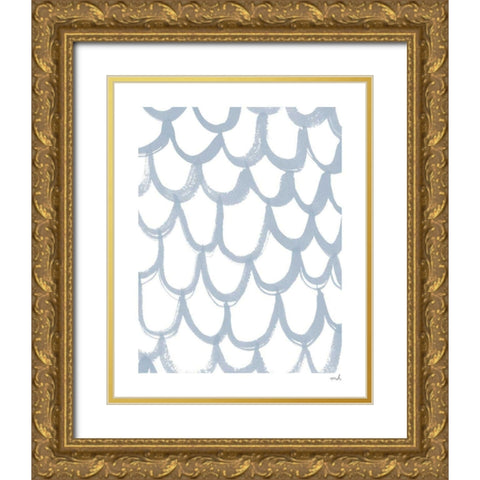 Scallop I Gold Ornate Wood Framed Art Print with Double Matting by Hershey, Moira