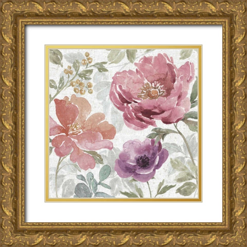 Springtime Bloom III Dark Gold Ornate Wood Framed Art Print with Double Matting by Grove, Beth