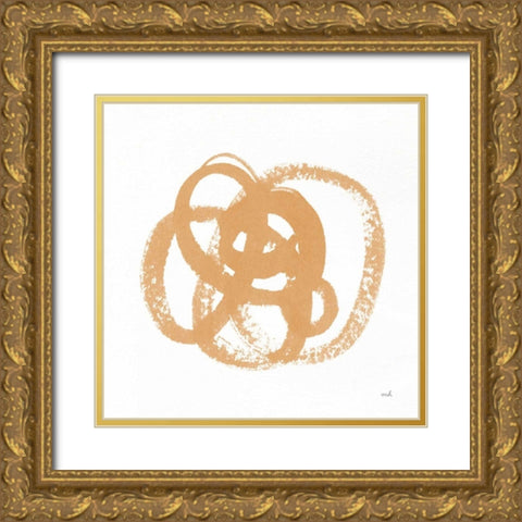 Scribbly Spring I Gold Ornate Wood Framed Art Print with Double Matting by Hershey, Moira