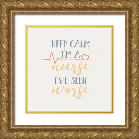 Nurse Inspiration II Color Gold Ornate Wood Framed Art Print with Double Matting by Wild Apple Portfolio