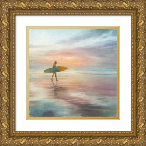 Surfside Gold Ornate Wood Framed Art Print with Double Matting by Nai, Danhui