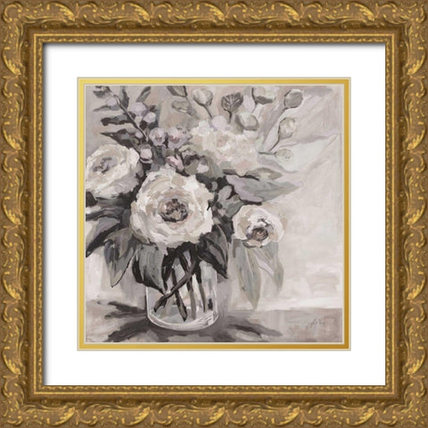 Delighted Neutral Gold Ornate Wood Framed Art Print with Double Matting by Vertentes, Jeanette