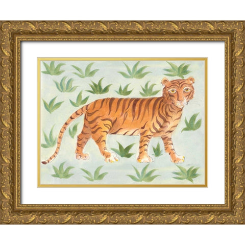 Big Cats V Gold Ornate Wood Framed Art Print with Double Matting by Thomas, Miranda
