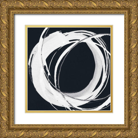 Gilded Enso I BW Gold Ornate Wood Framed Art Print with Double Matting by Paschke, Chris