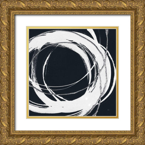 Gilded Enso II BW Gold Ornate Wood Framed Art Print with Double Matting by Paschke, Chris