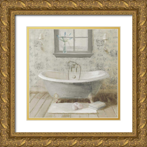 Victorian Bath I Neutral Gold Ornate Wood Framed Art Print with Double Matting by Nai, Danhui