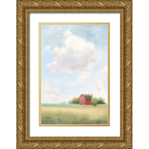 Pleasant Pastures Gold Ornate Wood Framed Art Print with Double Matting by Wiens, James