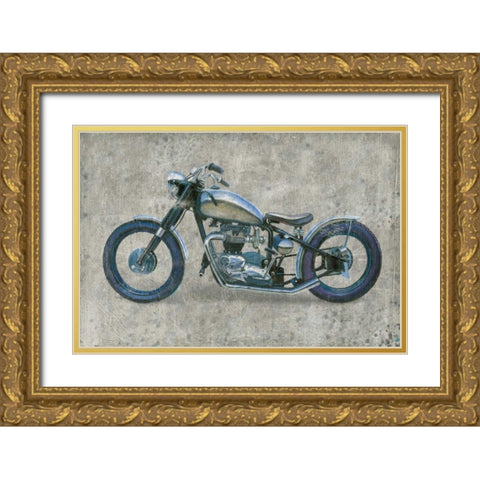 Lets Roll II Grunge Gold Ornate Wood Framed Art Print with Double Matting by Wiens, James