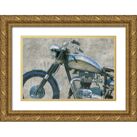 Lets Roll II Grunge Crop Gold Ornate Wood Framed Art Print with Double Matting by Wiens, James