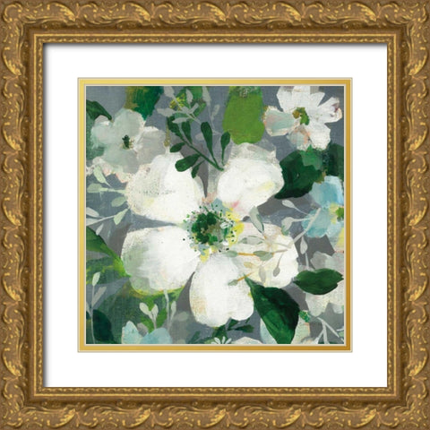 Anemone and Friends II Gold Ornate Wood Framed Art Print with Double Matting by Nai, Danhui