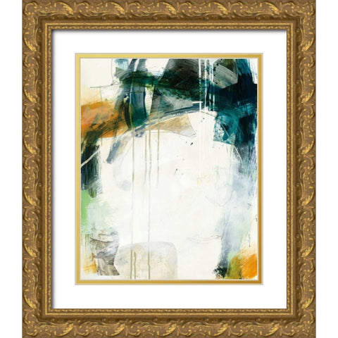 Turbulence I Gold Ornate Wood Framed Art Print with Double Matting by Davies, Jane