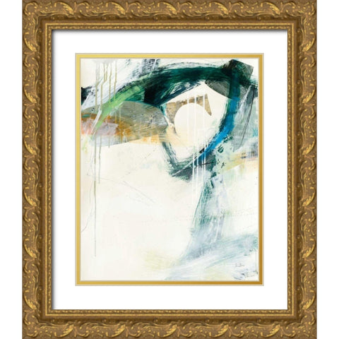 Turbulence III Gold Ornate Wood Framed Art Print with Double Matting by Davies, Jane