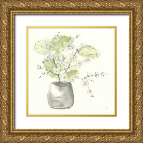 Plant Blossom I Gold Ornate Wood Framed Art Print with Double Matting by Paschke, Chris