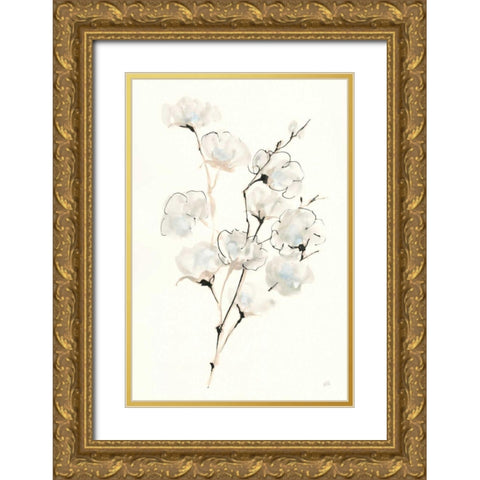 Summer Cotton III Gold Ornate Wood Framed Art Print with Double Matting by Paschke, Chris