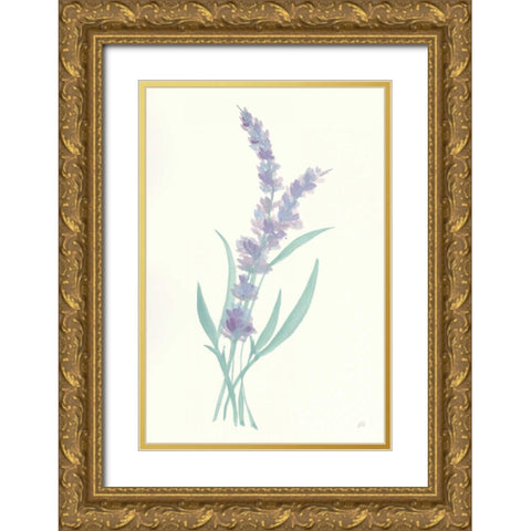 Lavender II Gold Ornate Wood Framed Art Print with Double Matting by Paschke, Chris