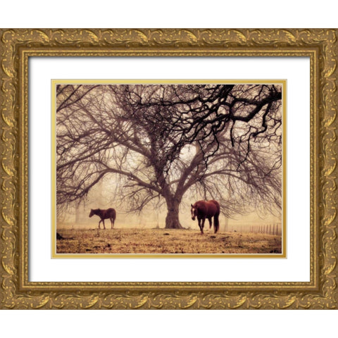 Morning Calm II Gold Ornate Wood Framed Art Print with Double Matting by Van Swearingen, Debra