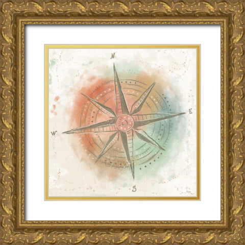 Explore the World II Gold Ornate Wood Framed Art Print with Double Matting by Charron, Veronique