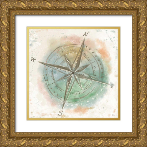 Explore the World III Gold Ornate Wood Framed Art Print with Double Matting by Charron, Veronique