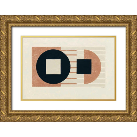 Laterally Speaking Warm Gold Ornate Wood Framed Art Print with Double Matting by Schick, Mike