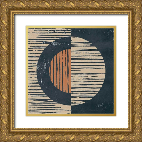 Primitive I Gold Ornate Wood Framed Art Print with Double Matting by Hershey, Moira