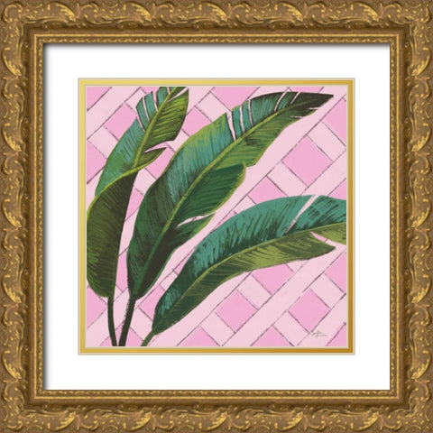 Welcome to Paradise XI on Pink Gold Ornate Wood Framed Art Print with Double Matting by Penner, Janelle