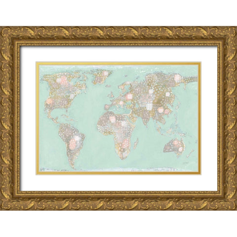Artsy World Mint Gold Ornate Wood Framed Art Print with Double Matting by Mack, Lynn