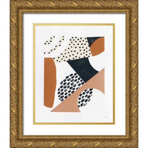 Luminous Tumble II Warm Gold Ornate Wood Framed Art Print with Double Matting by Marshall, Laura