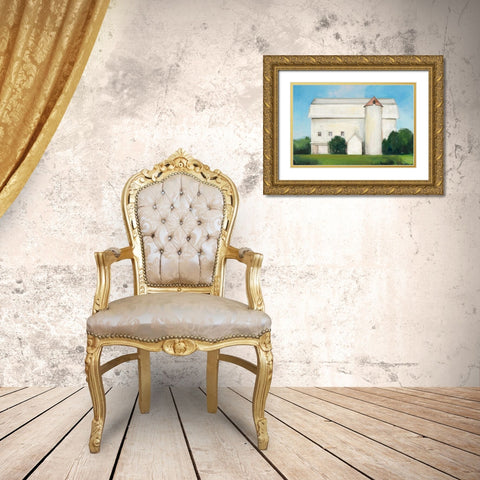 On the Farm Gold Ornate Wood Framed Art Print with Double Matting by Purinton, Julia