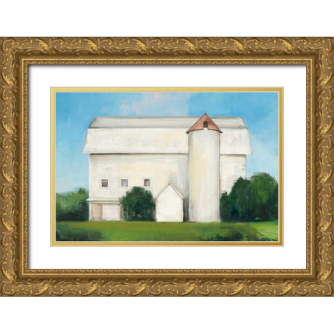 On the Farm Gold Ornate Wood Framed Art Print with Double Matting by Purinton, Julia