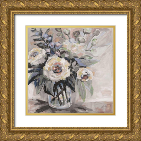 Delighted Greige Gold Ornate Wood Framed Art Print with Double Matting by Vertentes, Jeanette