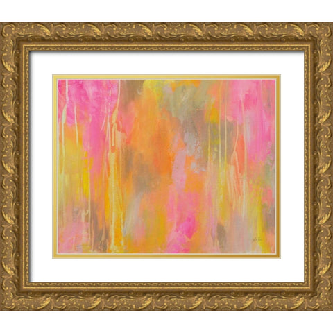 Jubilation Gold Ornate Wood Framed Art Print with Double Matting by Vertentes, Jeanette