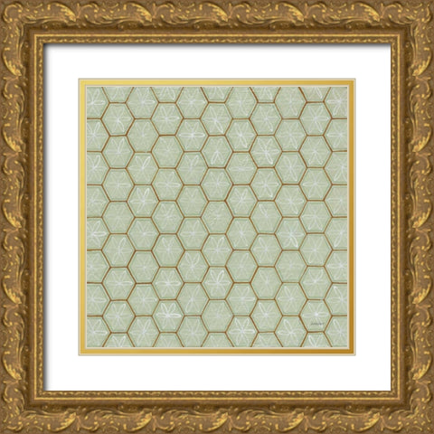 Hex II Gold Ornate Wood Framed Art Print with Double Matting by Lovell, Kathrine