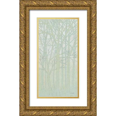 Spring Trees II Gold Ornate Wood Framed Art Print with Double Matting by Lovell, Kathrine