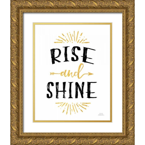 Morning Motivation II Gold Ornate Wood Framed Art Print with Double Matting by Marshall, Laura