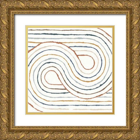 Rainbow Road I Gold Ornate Wood Framed Art Print with Double Matting by Hershey, Moira