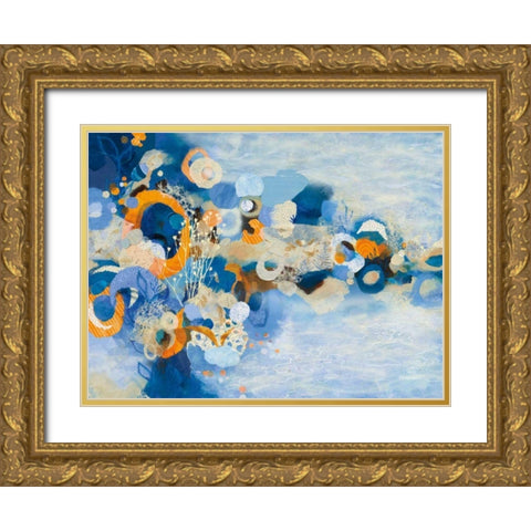 Nantucket Summer Gold Ornate Wood Framed Art Print with Double Matting by Ferguson, Kathy