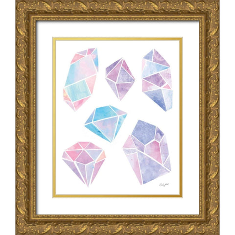 Shine I Gold Ornate Wood Framed Art Print with Double Matting by Prahl, Courtney