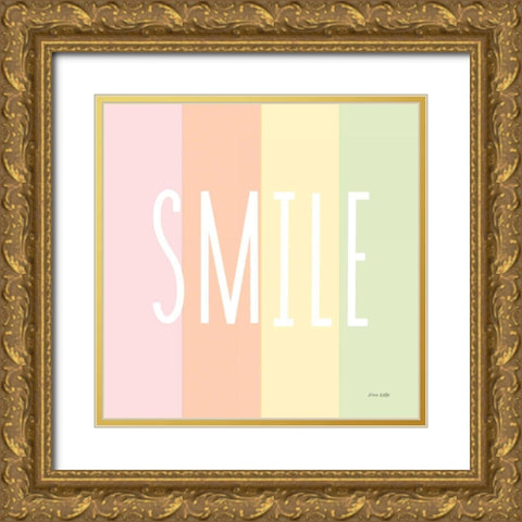 Smile Rainbow Gold Ornate Wood Framed Art Print with Double Matting by Kelle, Ann