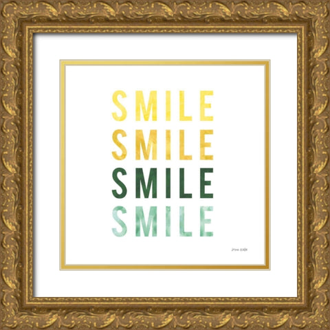 Smile Smile Gold Ornate Wood Framed Art Print with Double Matting by Kelle, Ann