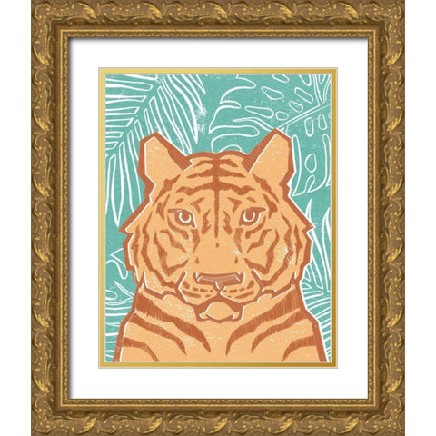 Jungle I Gold Ornate Wood Framed Art Print with Double Matting by Hershey, Moira