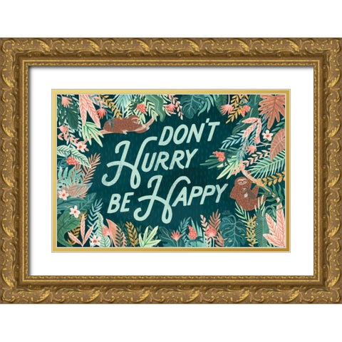 Jungle Hangout I Gold Ornate Wood Framed Art Print with Double Matting by Marshall, Laura