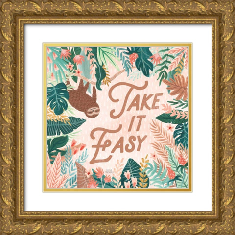 Jungle Hangout III Gold Ornate Wood Framed Art Print with Double Matting by Marshall, Laura