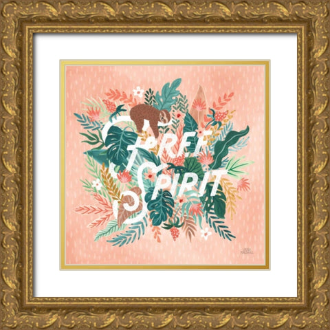 Jungle Hangout IV Gold Ornate Wood Framed Art Print with Double Matting by Marshall, Laura