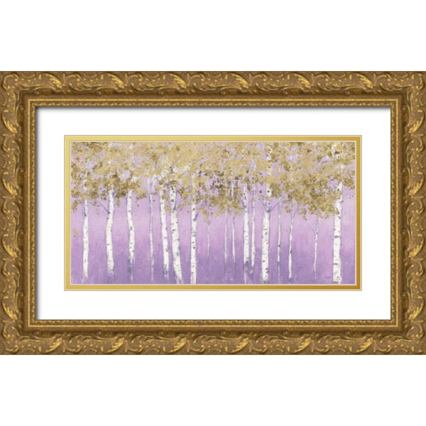 Shimmering Forest Lavender Crop Gold Ornate Wood Framed Art Print with Double Matting by Wiens, James