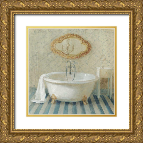 Victorian Bath II Gold Ornate Wood Framed Art Print with Double Matting by Nai, Danhui