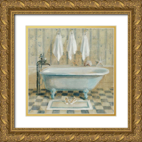 Victorian Bath IV Gold Ornate Wood Framed Art Print with Double Matting by Nai, Danhui