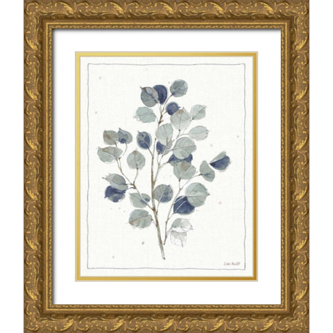 A Country Weekend V with Navy Gold Ornate Wood Framed Art Print with Double Matting by Audit, Lisa