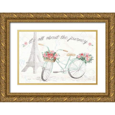 Boho Ride I Gold Ornate Wood Framed Art Print with Double Matting by June, Dina